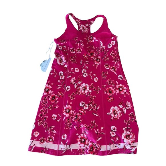 Johnny Was Misty Fall Everyday Tennis Dress L Pink Floral Print Racerback $270 - Picture 10 of 13